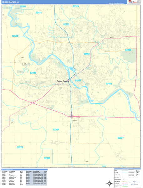Cedar Rapids City Map Book Basic Style